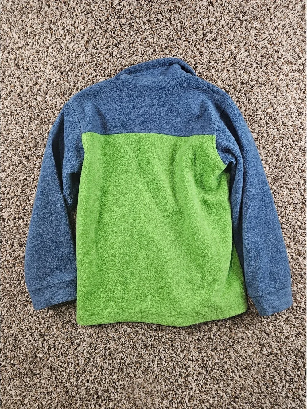 Columbia Boys' Sz XS Mountain II Fleece Jacket Green Blue Zip Up